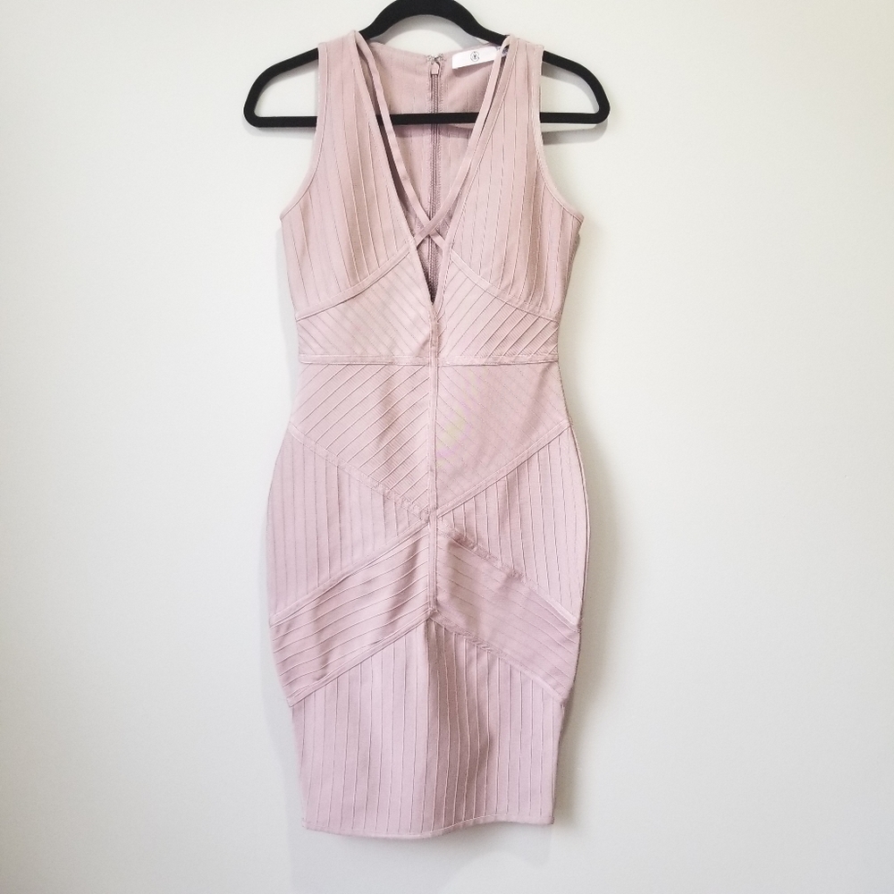 Missguided Premium Lilac Bandage Midi Dress